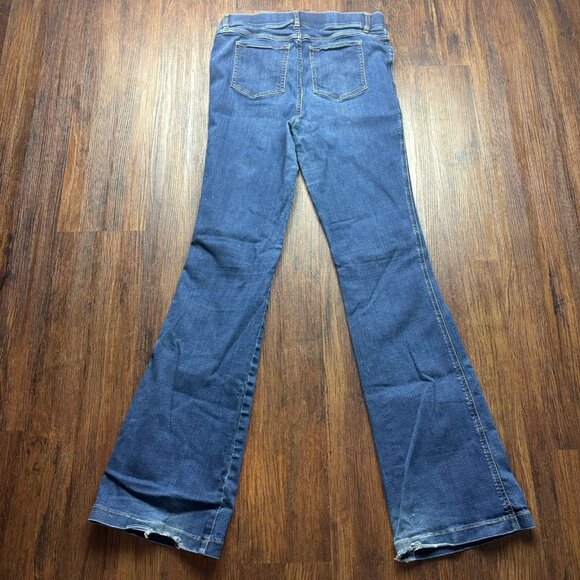 SPANX Flare High Rise Pull On Jeans Medium Wash Women’s Size Large - Picture 2 of 10